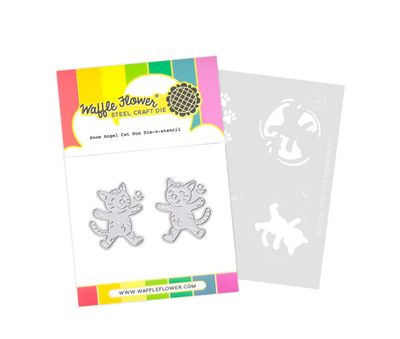 Snow Angel Cat Duo - Die N Stencil