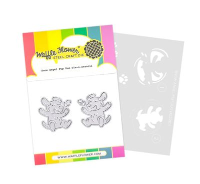 Snow Angel Pup Duo - Die N Stencil
