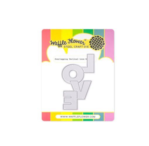 Waffle Flower - Overlapping Vertical Love Word Die