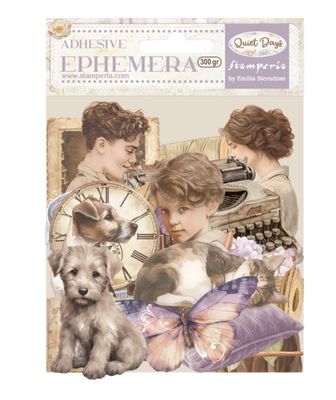 Stamperia Quiet Days - Adhesive Pearlized Ephemera 300gr
