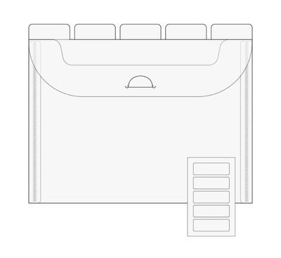 TOO - 5X7 Flip Flap Tabbed Divider Pockets 10pk