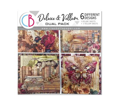 Ciao Bella - Book Lovers Deluxe Paper Silver/Vellum 6x6 Dual Pack