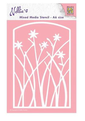 Vaessen Creative - Flowers A6 Mixed Media Mask