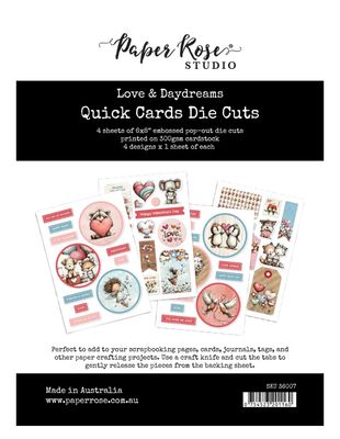 Paper Rose - Love &amp; Daydreams Quick Cards Die Cuts