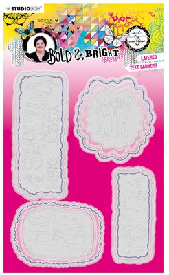 ABM - Layered Word Banners Bold &amp; Bright Cutting Die 1pc