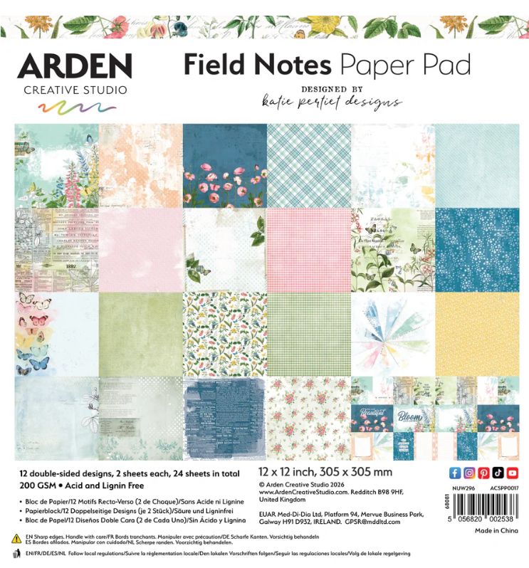 Arden Creative Studio - Field Notes 12x12 Paper Pad