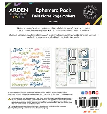 Arden Creative Studio - Field Notes Page Makers Ephemera Pack