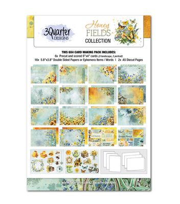 3Quarter Design -  6x4 Card Kit Honey Fields