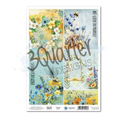 3Quarter Design - A4 Vellum Honey Fields 3Quarter Design - A4 Vellum Honey Fields