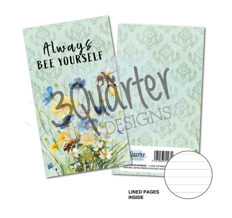 3Quarter Design - Mini Notebook Honey Fields