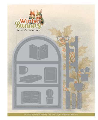 Find It Trading - Berries Beauties Winter Bunnies Bunny Bookcase Die