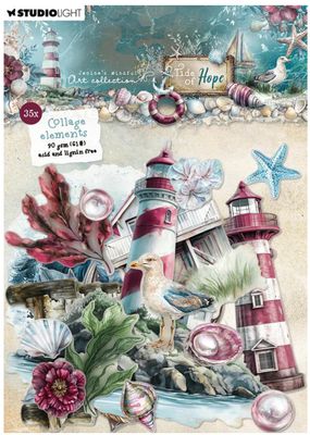 SL JMA - Tide Of Hope Collage Paper Elements 35pcs