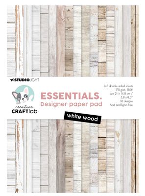 SL Essentials - White Wood Design Paper Pad 24 Sheets