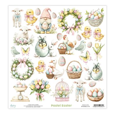 Mintay - 12x12 Pastel Easter Basics Elements Paper