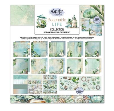 3Quarter Design - 12x12 Beachside Life Design Paper And Diecuts
