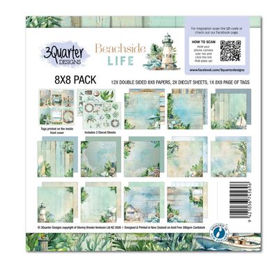 3Quarter Design - 8x8 Beachside Life Paper Pack And Diecuts