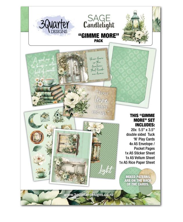 3Quarter Designs - Sage Candle Gimme More Pack