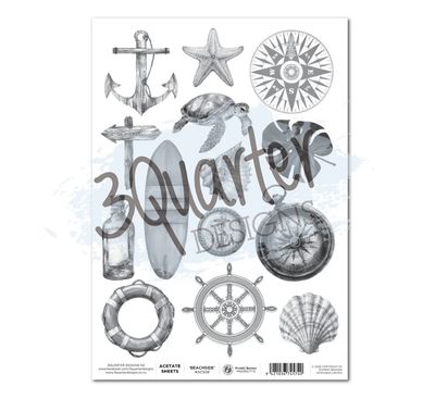 3Quarter Designs - Beachside Life A4 Acetate 3Quarter Designs - Beachside Life A4 Acetate
