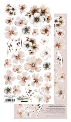 Alchemy Of Arts - In Silence 6x12 Extra Sheet Flowers 09