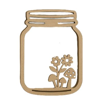CrafTreat 3D Shaker Chipboard - Mason Jar