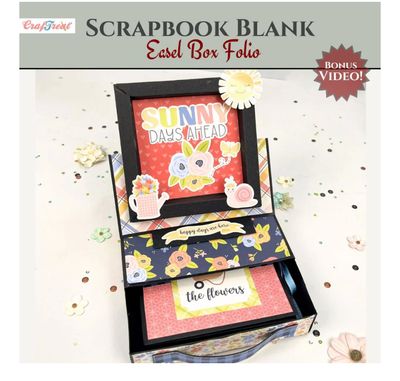 CrafTreat Scrapbook -  Blank Easel Box Folio White