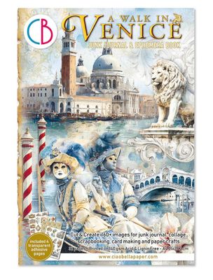 Ciao Bella - A Walk In Venice A4 Junk Journal &amp; Ephemera Book 32/pkg