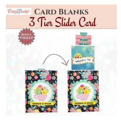 CrafTreat Card Blanks - 3 Tier Slider Card