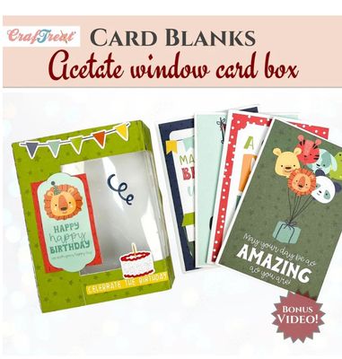 CrafTreat Card Blanks - Acetate Window Card Box