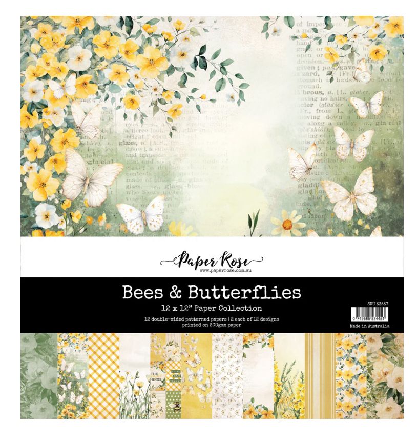 Paper Rose - Bees &amp; Butterflies 12x12 Paper Collection