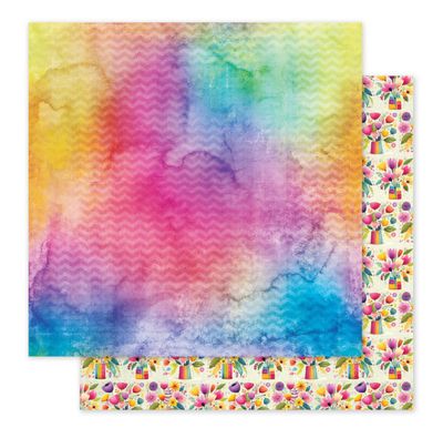 Paper Rose Rainbow Village - Basics B 12x12 Single Sheet