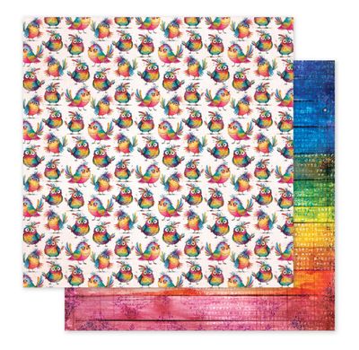 Paper Rose Rainbow Village - E 12x12 Single Sheet