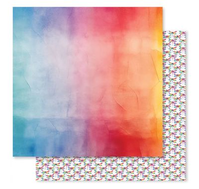 Paper Rose Rainbow Garden - Basics F 12x12 Single Sheet