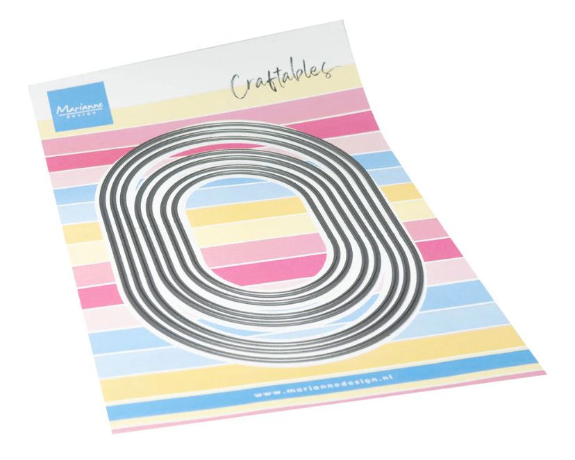 Marianne Designs Craftables - Oval Rectangle Basic Dies 7pcs