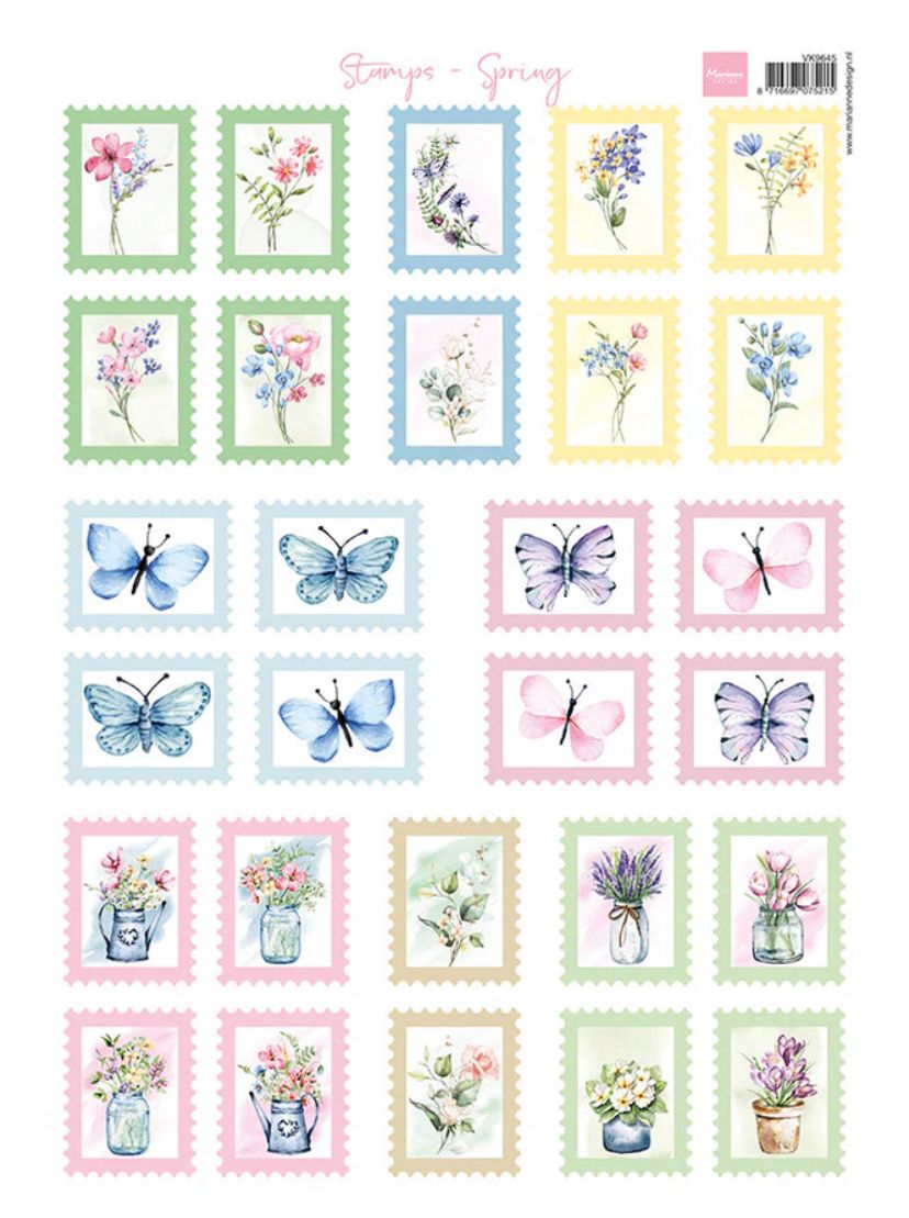 Marianne Designs - Spring Stamps A4 Cutting Sheet