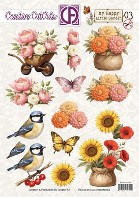 Creatief Art - 3D Die Cut Sheet My Happy Little Garden 03