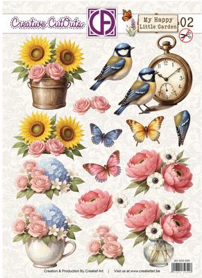 Creatief Art - 3D Die Cut Sheet My Happy Little Garden 02