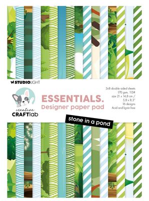 CCL Essentials - Design Paper Pad Stone In A Pond 24 Sheets