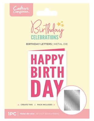 Crafter's Companion - Birthday Letters! Birthday Celebrations Metal Dies