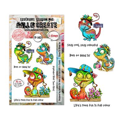 AALL&amp;CREATE - Born To Blend  A6 Stamp Set