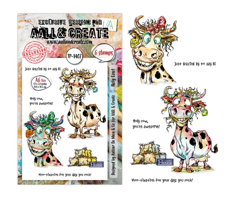 AALL&amp;CREATE - Holy Cow!  A6 Stamp Set