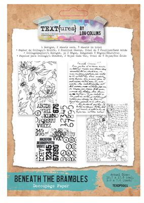 Arden Creative TEXT{ures} - Beneath The Brambles 5x7 Decoupage Paper