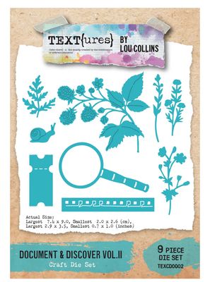 Arden Creative TEXT{ures} - Beneath The Brambles Document &amp; Discover Vol.II Craft Die Set