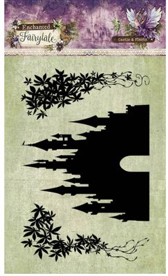 SL - Enchanted Fairytale Castle And Plants Clear Stamp 3pcs