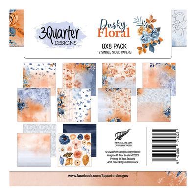 3Quarter Designs - Dusky Floral 8x8 Paper Pack