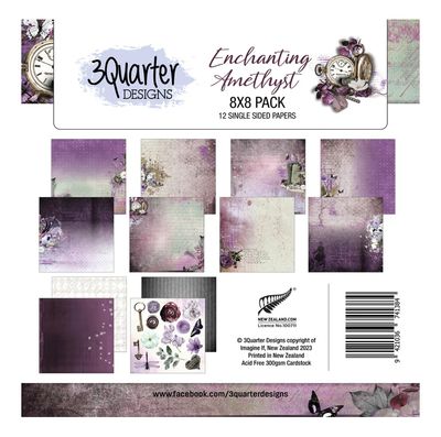 3Quarter Designs - Enchanting Amethyst 8x8 Paper Pack
