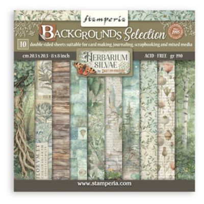 Stamperia - Herbarium Silvae 8x8 Background Paper Pad