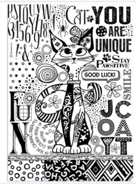 Stamperia - Furry Friends A4 Rice Paper Cat