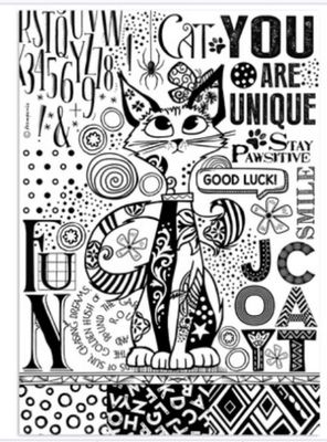 Stamperia - Furry Friends A4 Rice Paper Cat