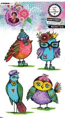 ABM - Bird's Art Clear Stamp 4pcs