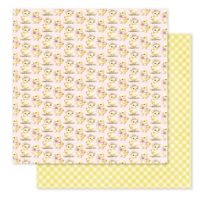 Paper Rose - Bunny Hollow Patterns D 12x12 Single Sheet